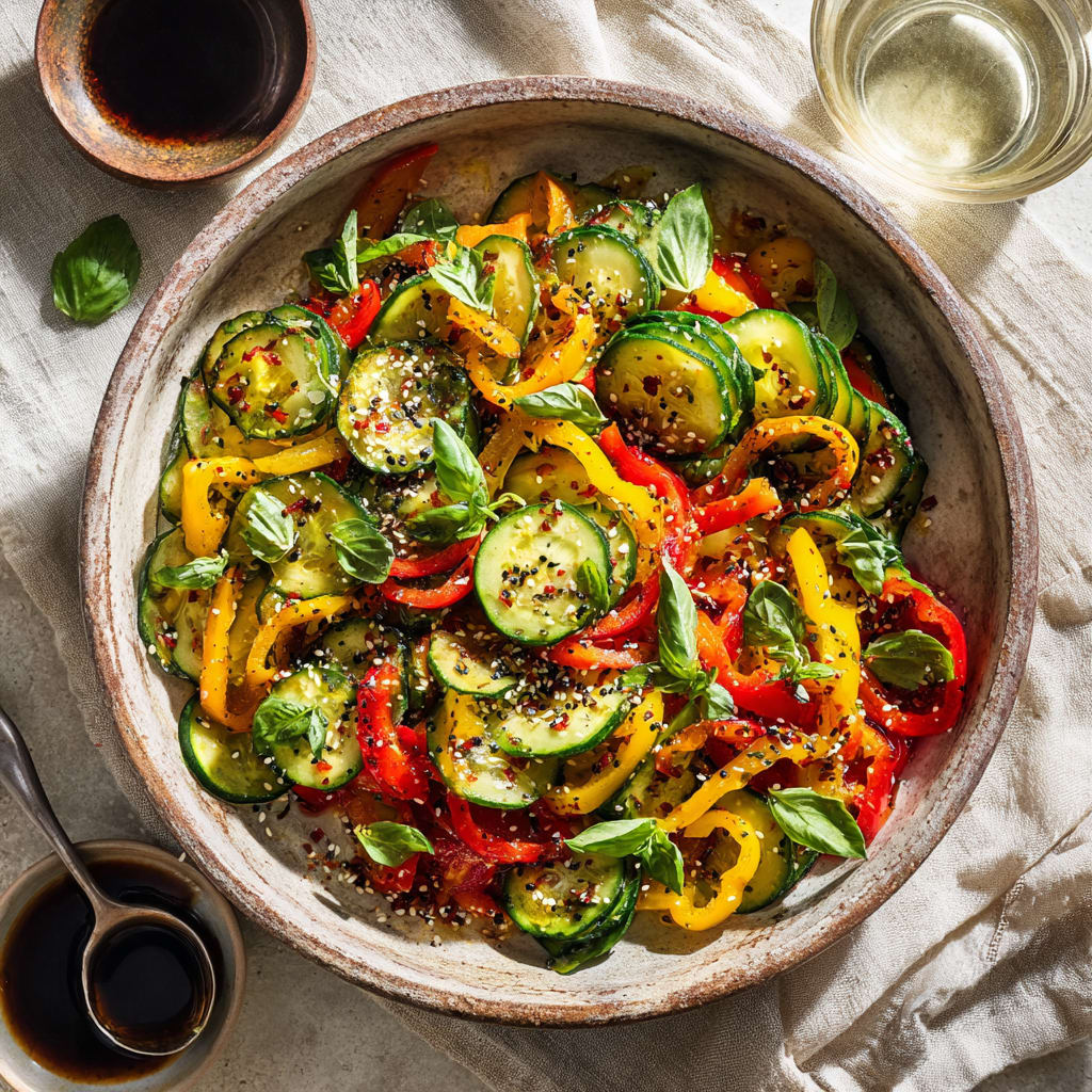 Cucumber & Bell Pepper Salad