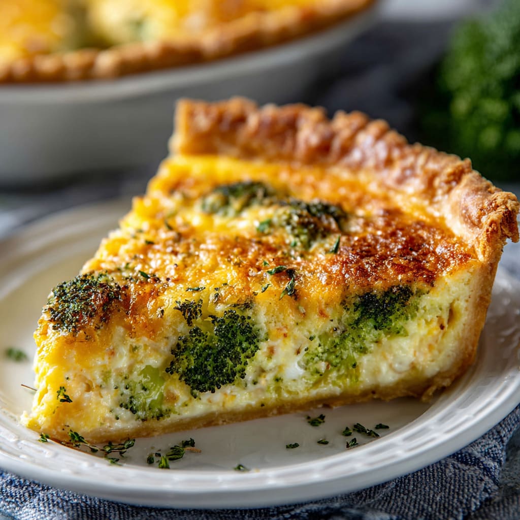 Easy Broccoli Cheddar Quiche Recipe