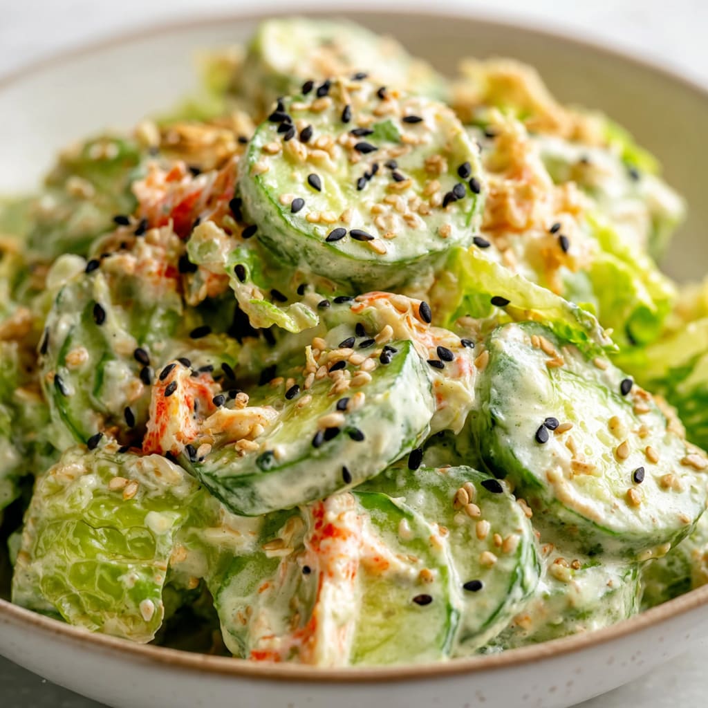Easy California Roll Cucumber Salad