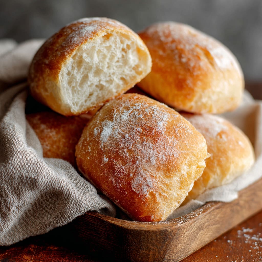 Easy Small Batch Ciabatta Rolls