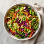 Edamame Crunch Salad with Sesame Cashew Lime Dressing