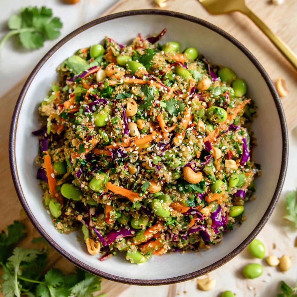 Edamame Peanut Crunch Salad