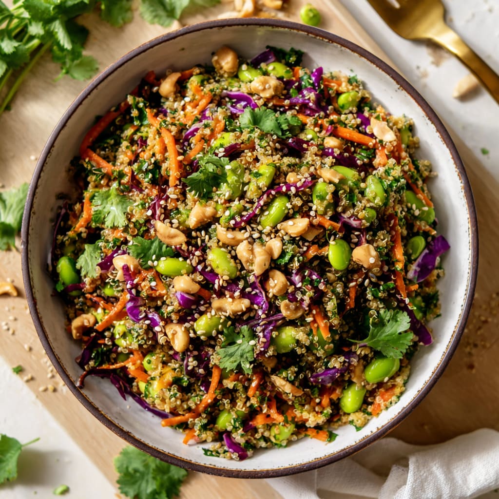 Edamame Peanut Crunch Salad