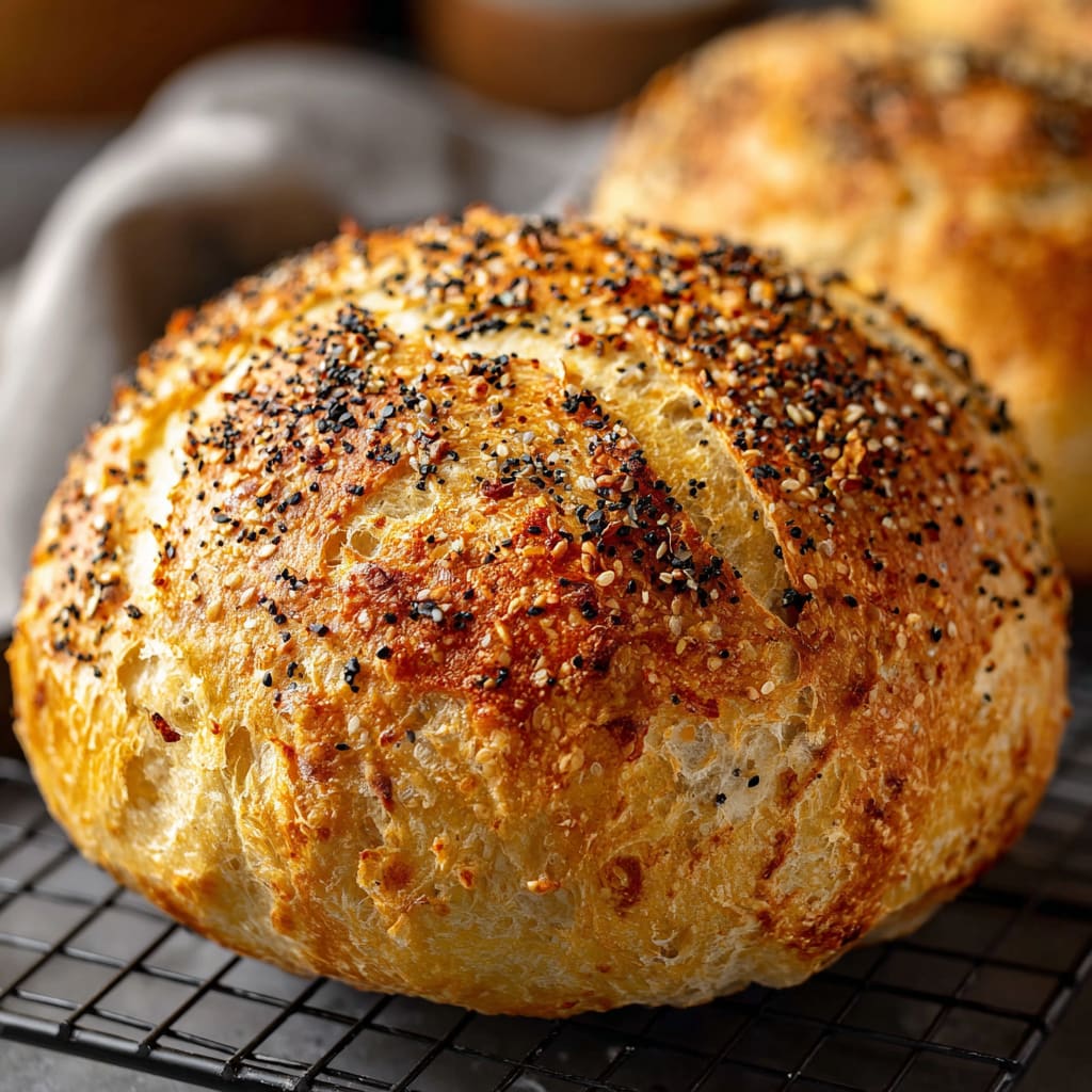 Everything Bagel No-Knead Bread