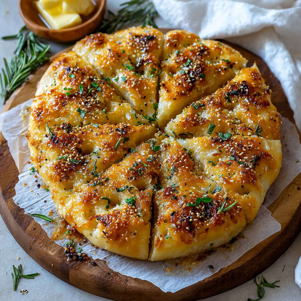 Garlic Parmesan Focaccia Bread