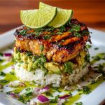 Honey Lime Chicken & Avocado Rice Stack