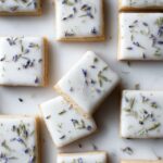 Iced Lemon Lavender Shortbread Cookies