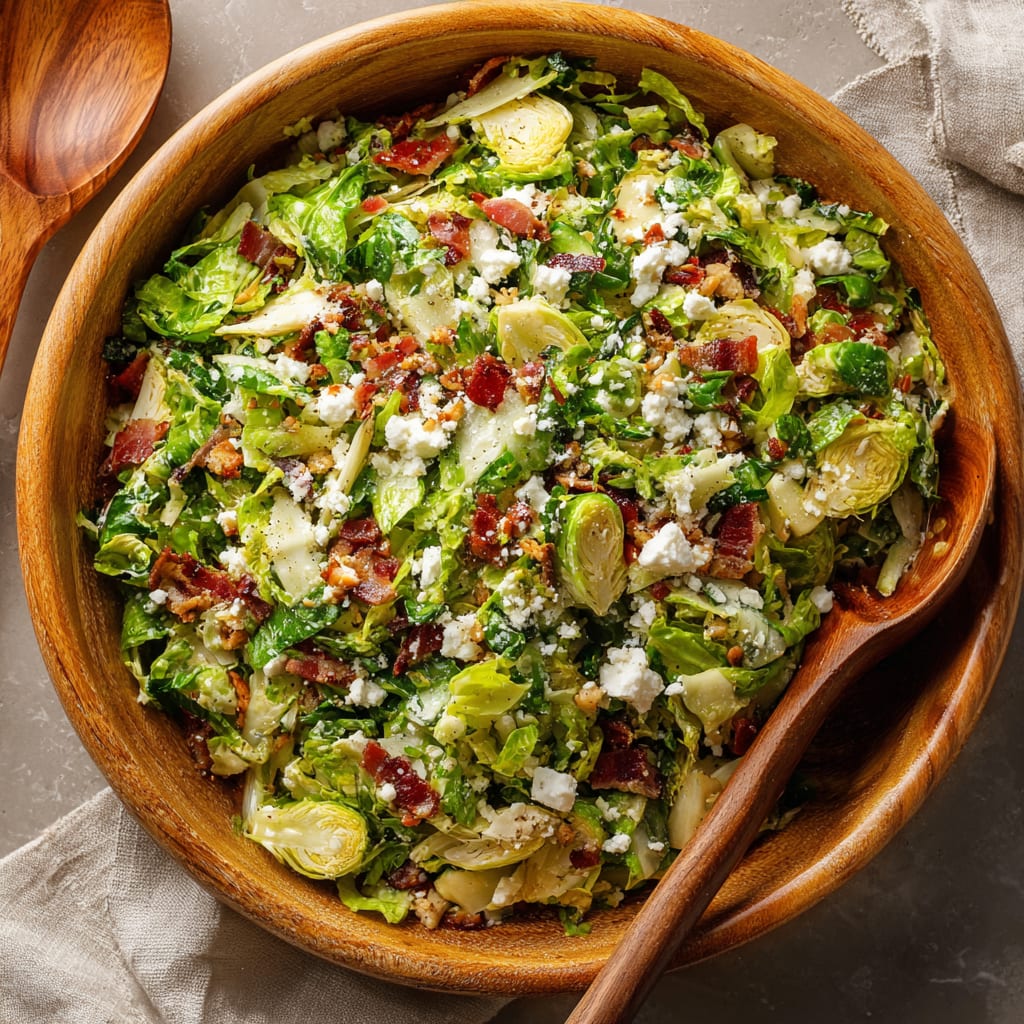 Italian Chopped Brussels Sprouts Salad