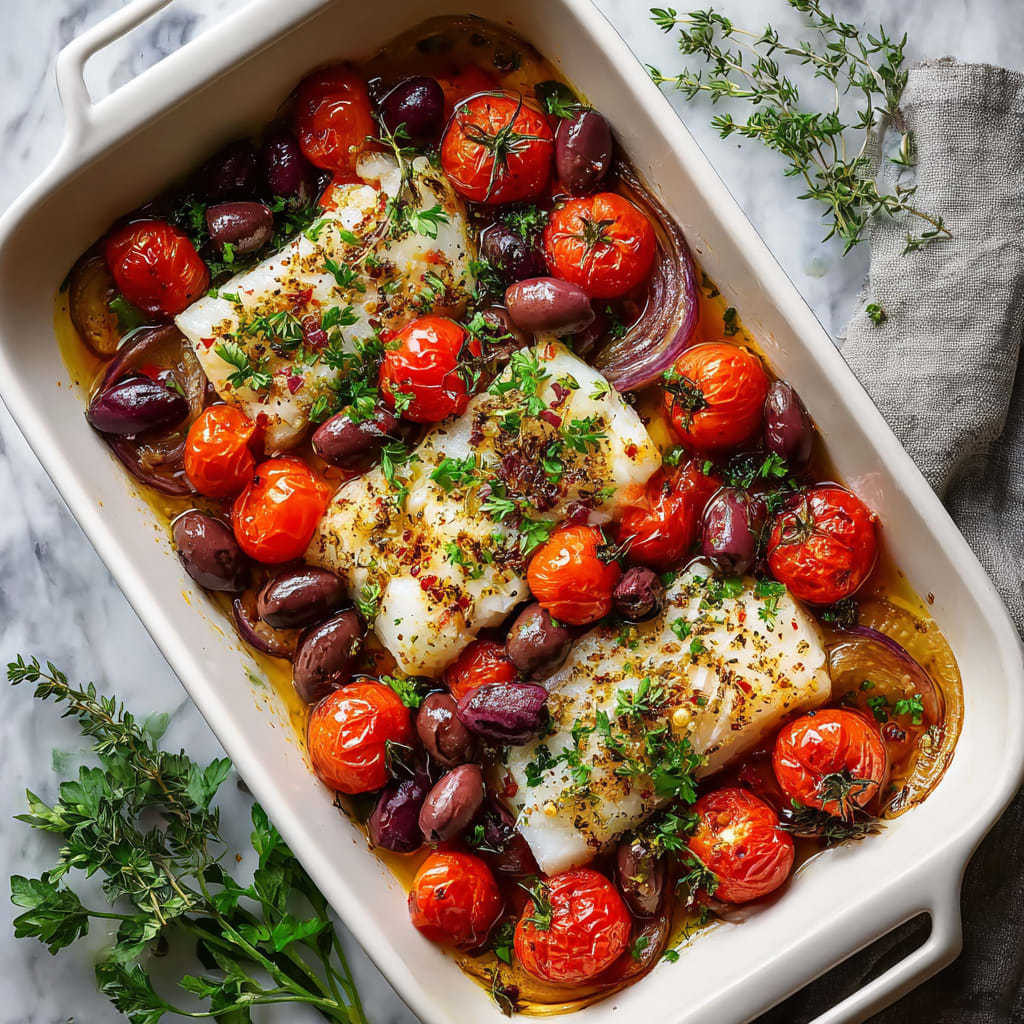 Mediterranean Baked Cod