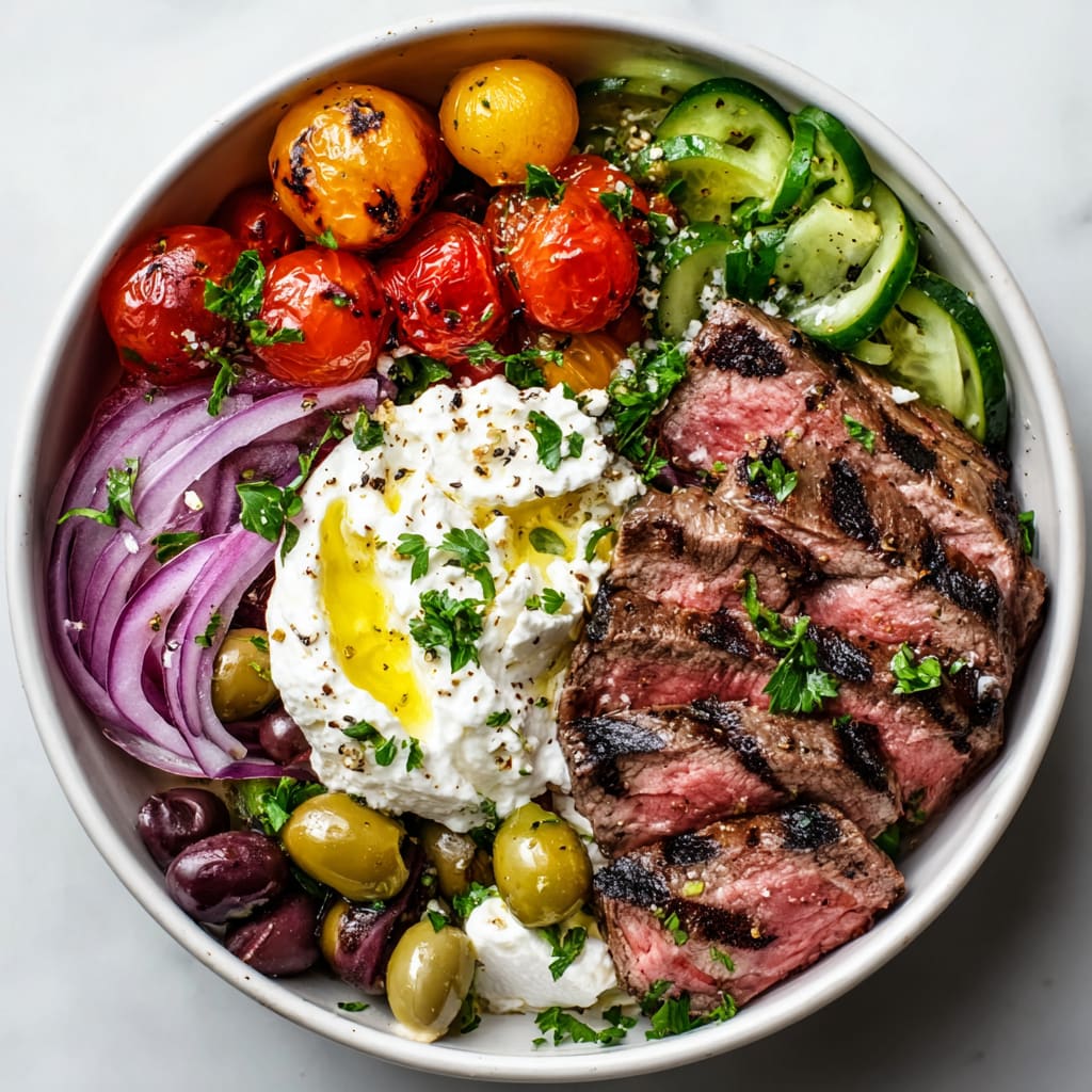 Mediterranean Steak Bowl Recipe