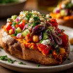 Mediterranean Stuffed Sweet Potatoes