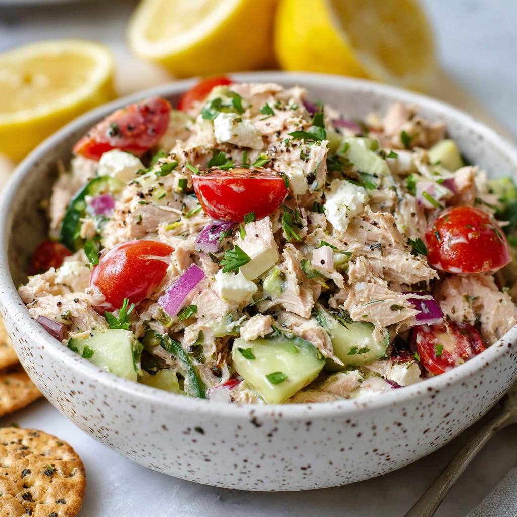 Mediterranean Tuna Salad with No Mayo