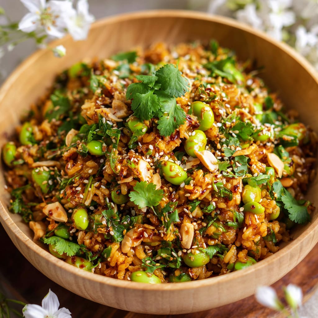 Satay Crispy Rice Salad