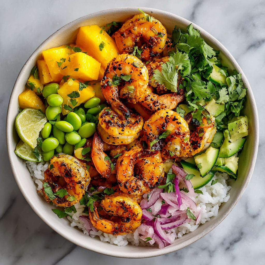 Shrimp Avocado Mango Bowl Recipe