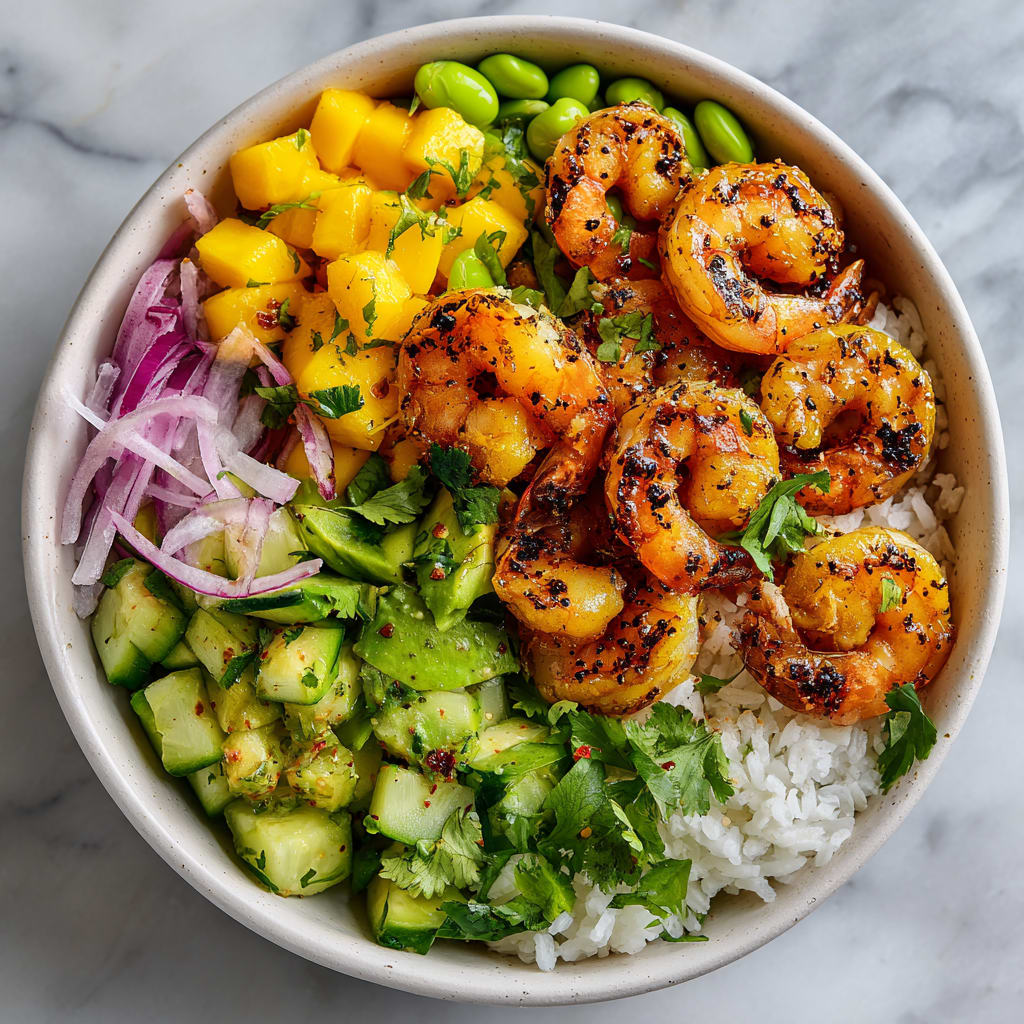 Shrimp Avocado Mango Bowl Recipe
