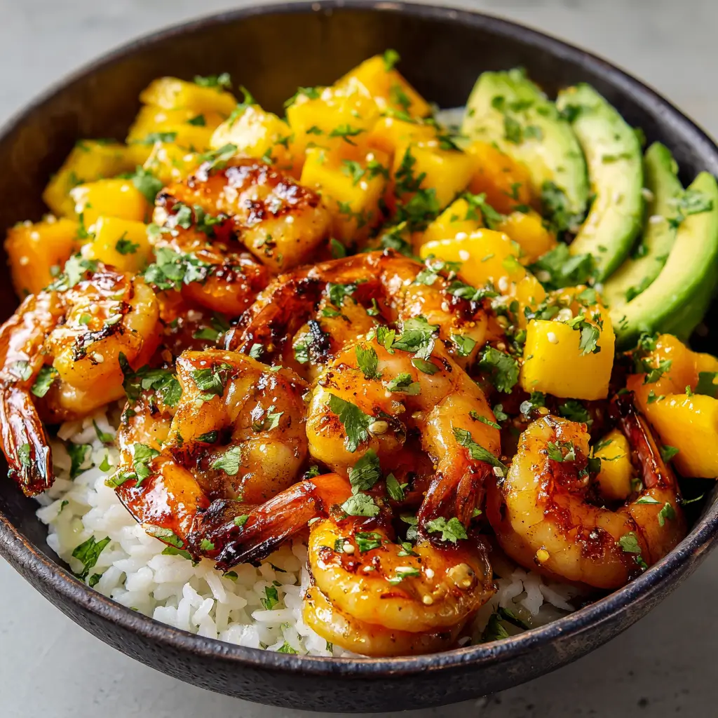 Shrimp Avocado Mango Bowls