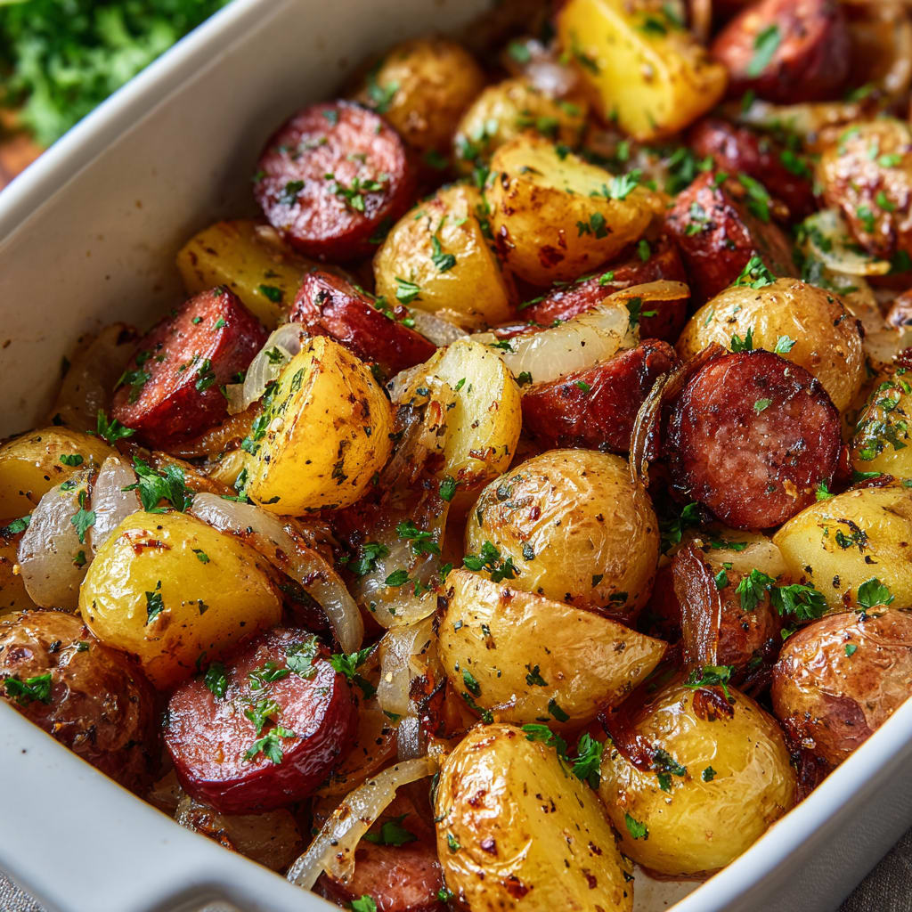 Smoked Sausage and Potato Bake