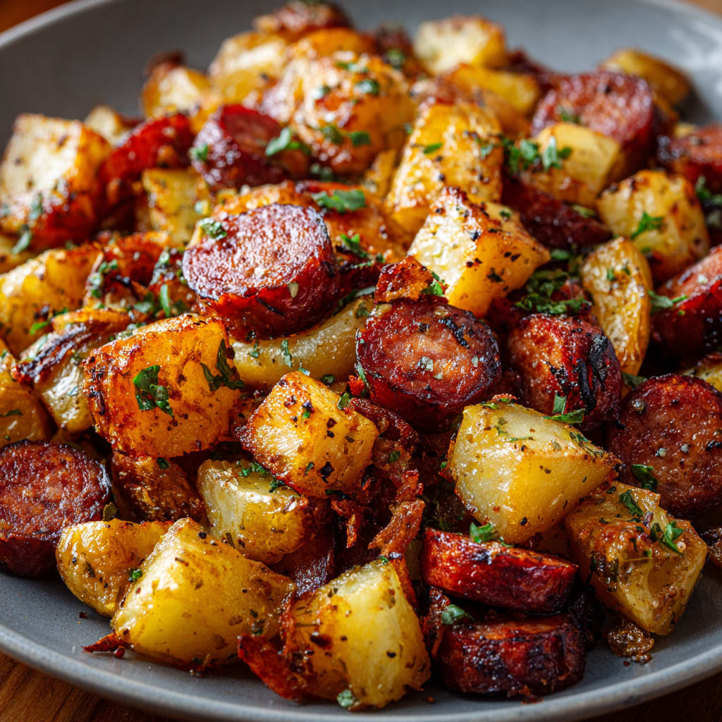 Southern Fried Potatoes & Sausage