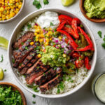 Steak Fajita Bowl and Corn Salsa