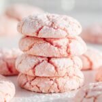 Strawberry Crinkle Cookies