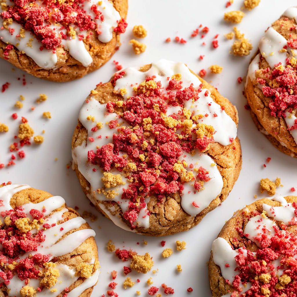 Strawberry Crunch Shortcake Cookies
