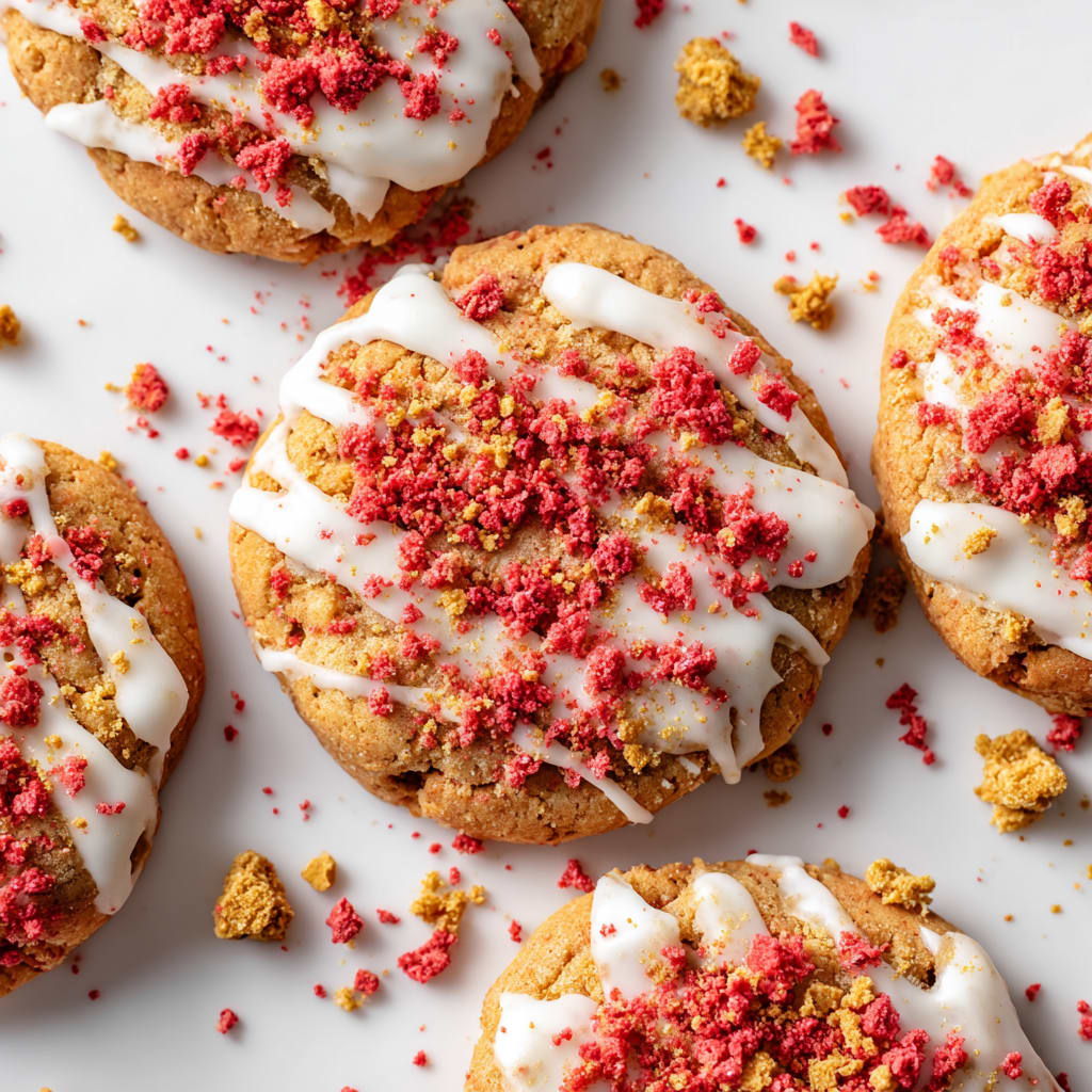 Strawberry Crunch Shortcake Cookies