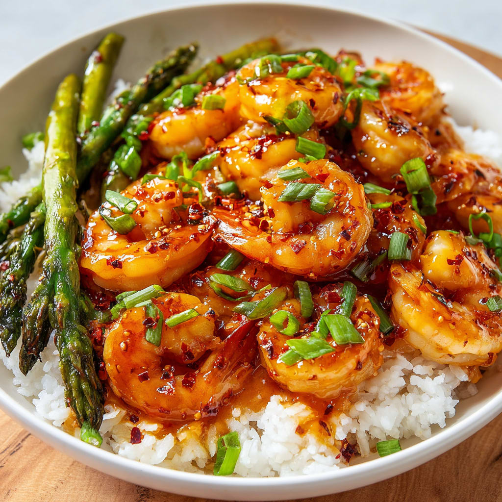 Sweet Chili Shrimp with Asparagus