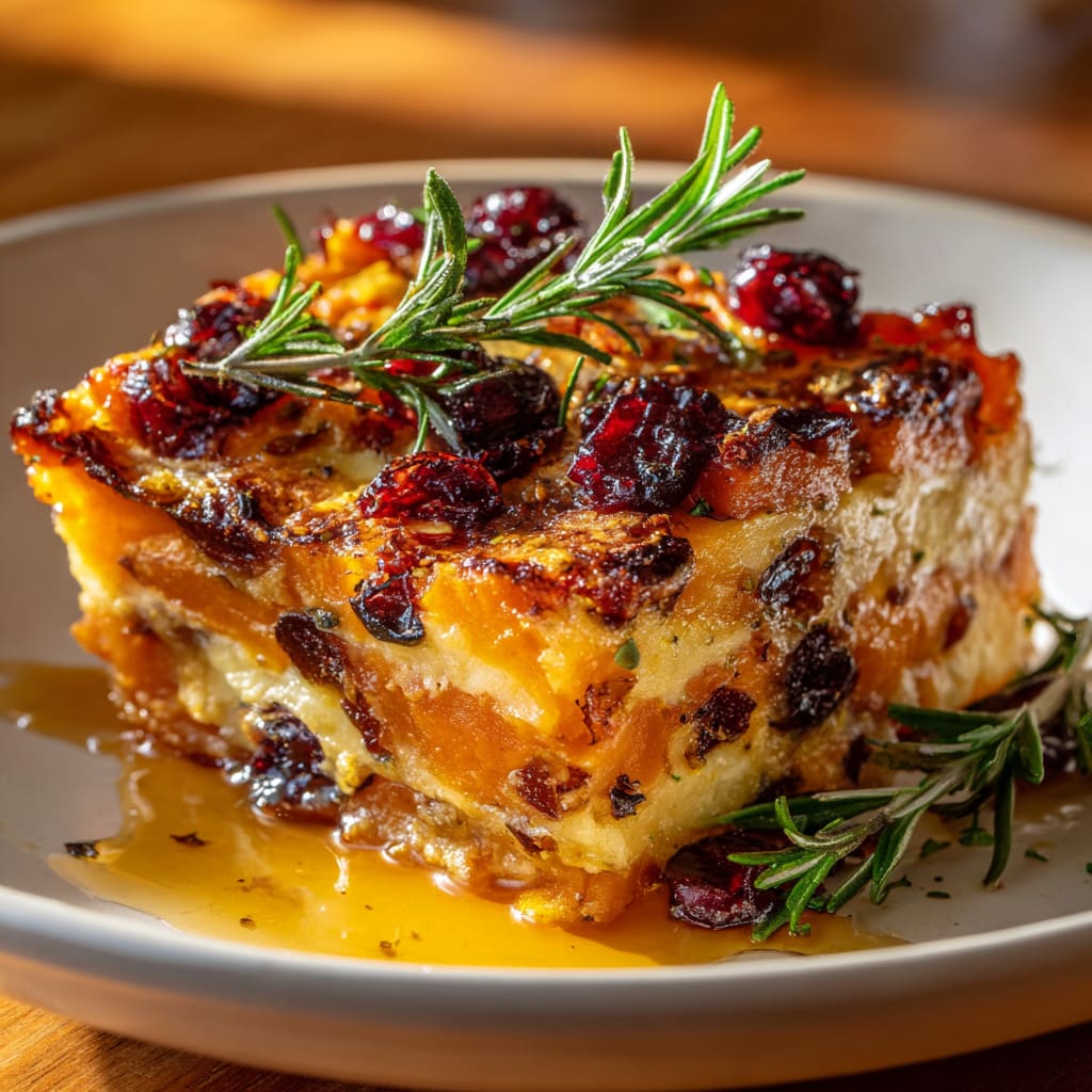 Sweet Potato & Cranberry Gratin