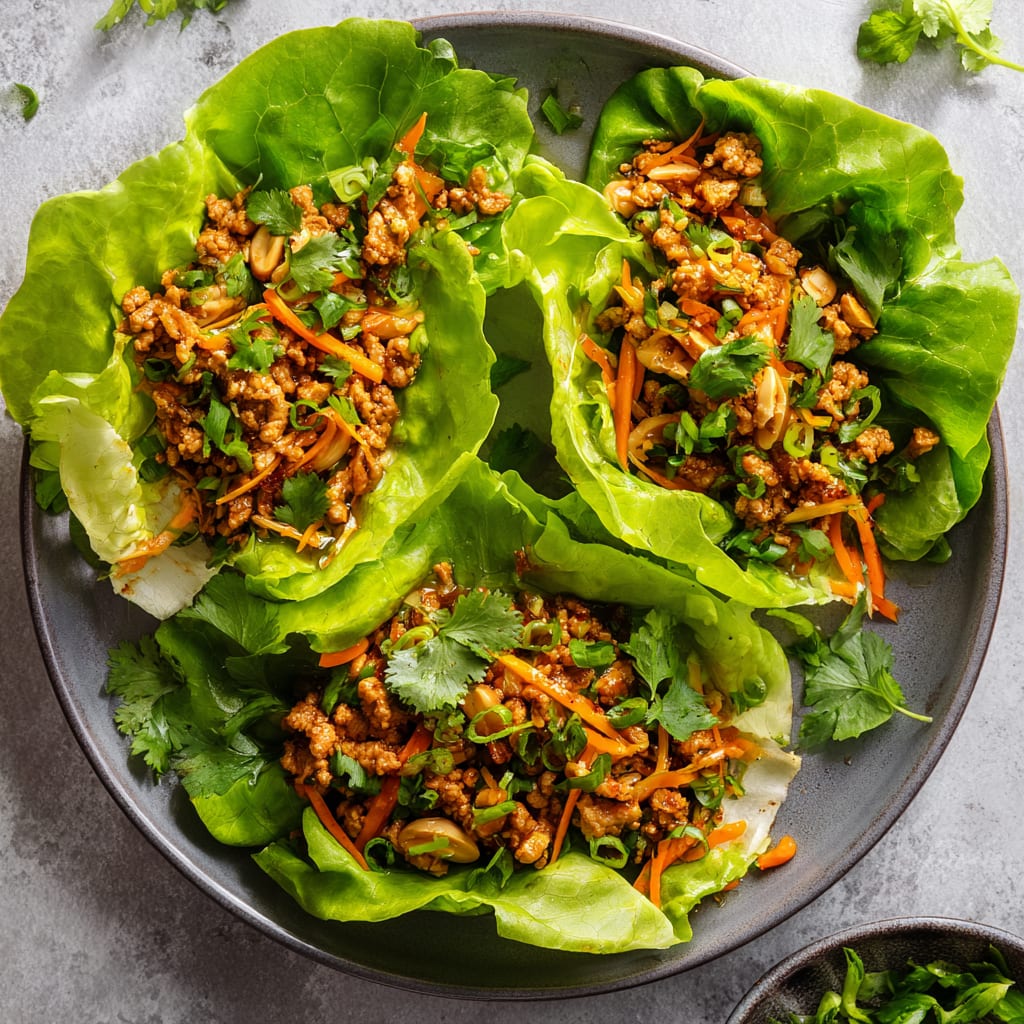 Thai Chicken Lettuce Wraps