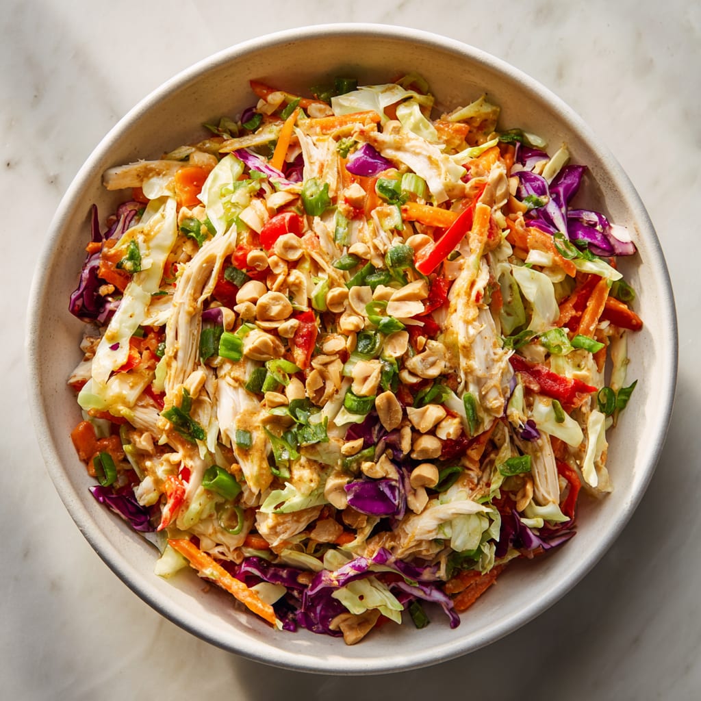 Thai Chicken Salad with Peanut Dressing