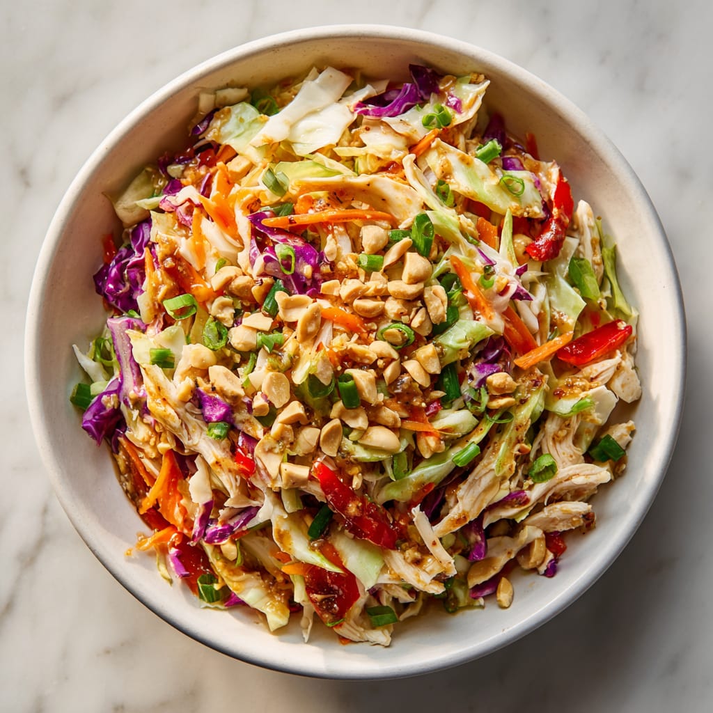 Thai Chicken Salad with Peanut Dressing