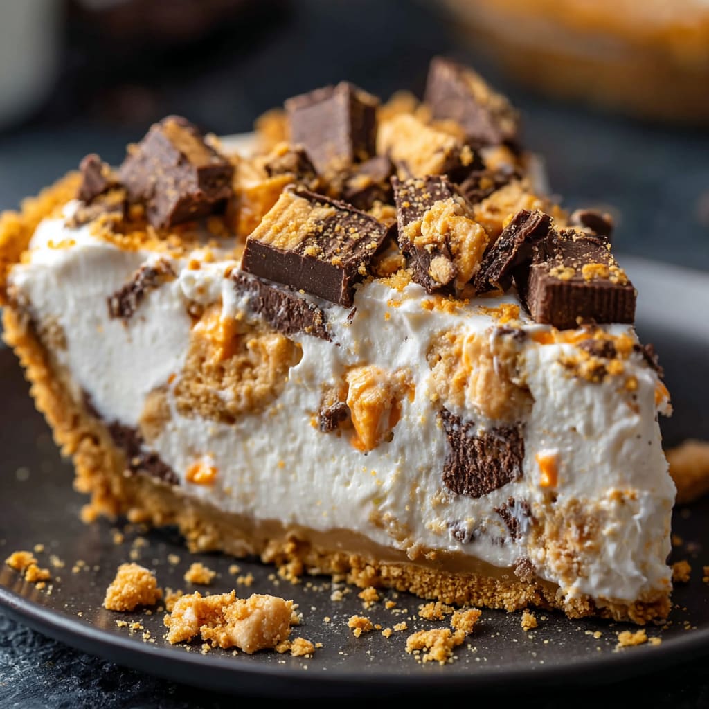 Butterfinger Pie with Peanut Butter