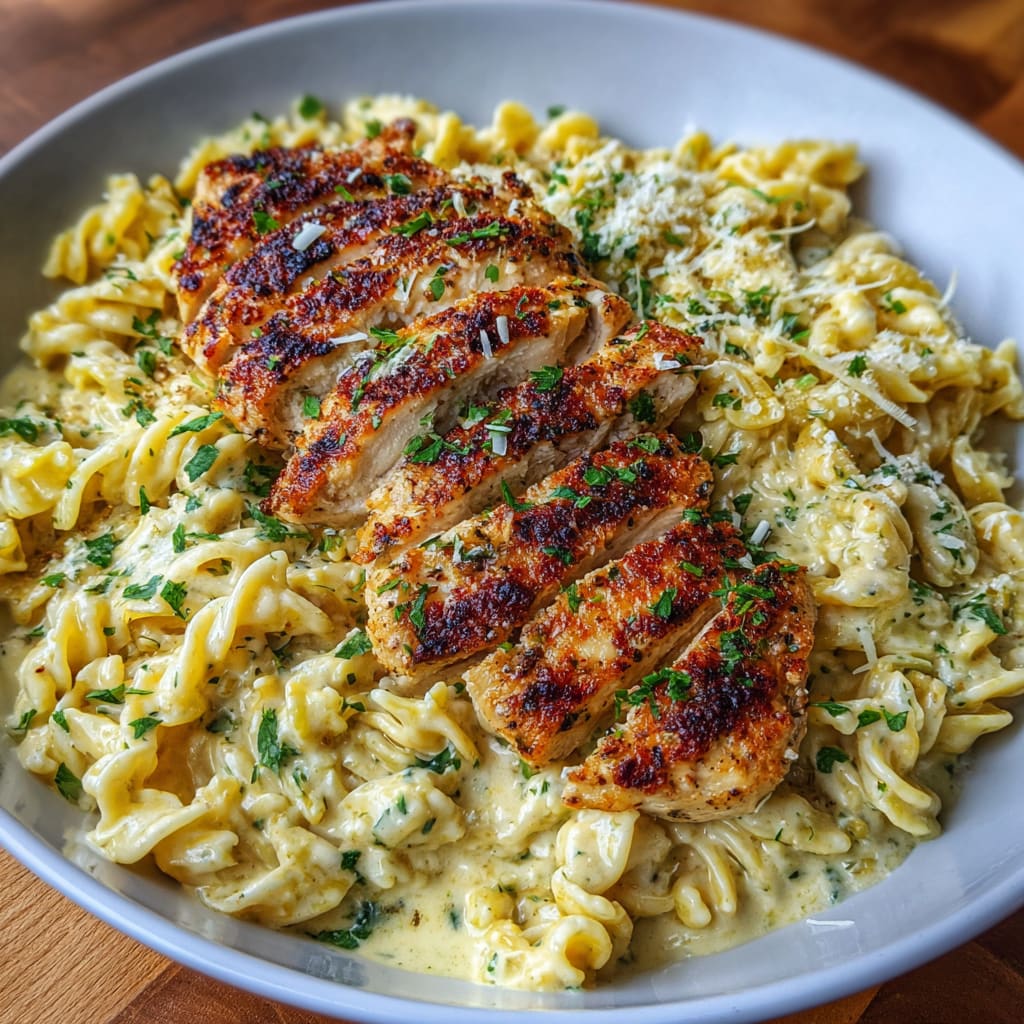 Creamy Garlic Parmesan Chicken Pasta