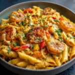 Creamy Jamaican Shrimp Rasta Pasta