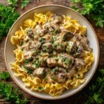 Creamy Slow Cooker Beef Stroganoff
