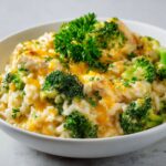 Crockpot Broccoli Cheddar Chicken and Rice