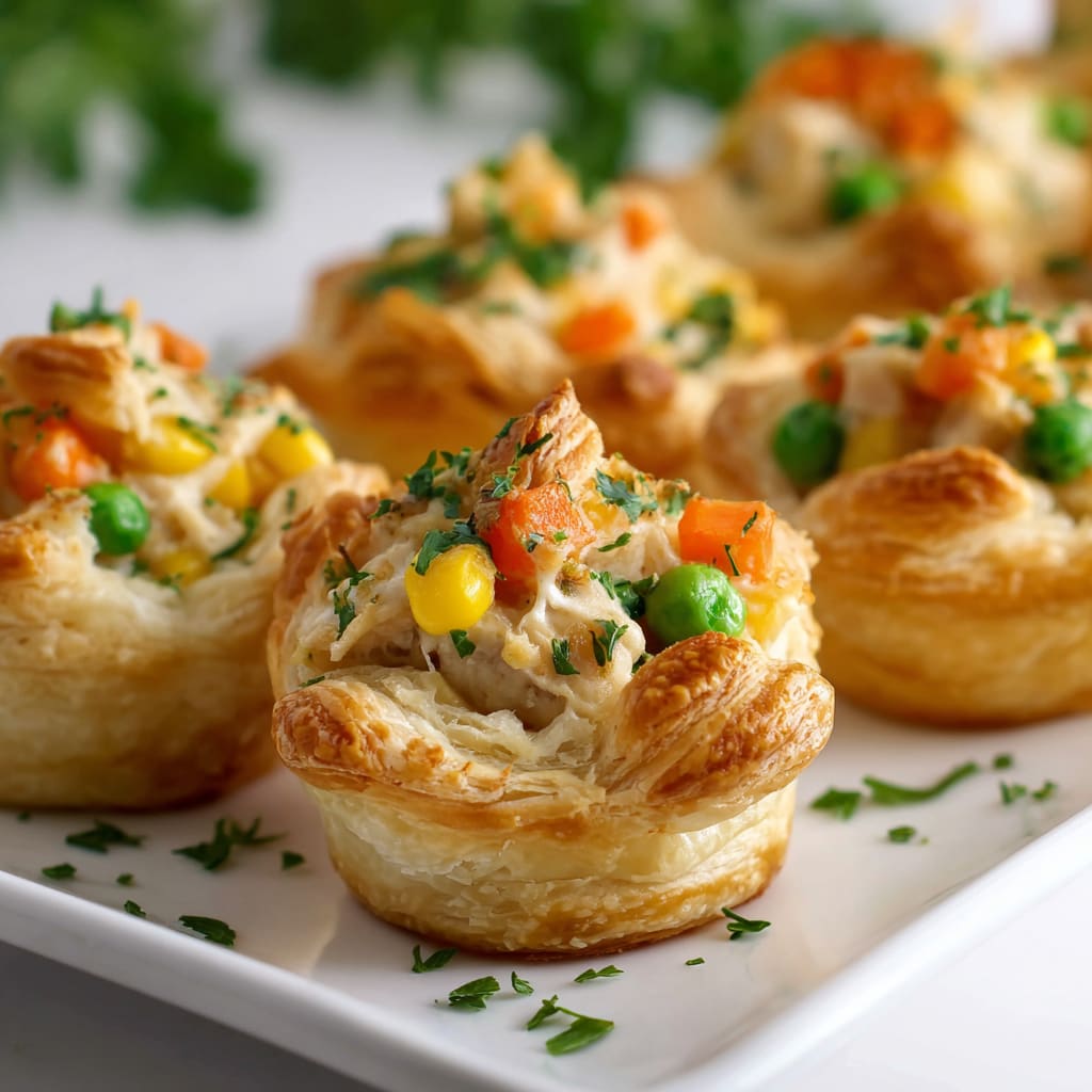 Easy Chicken Pot Pie Bites with Biscuits