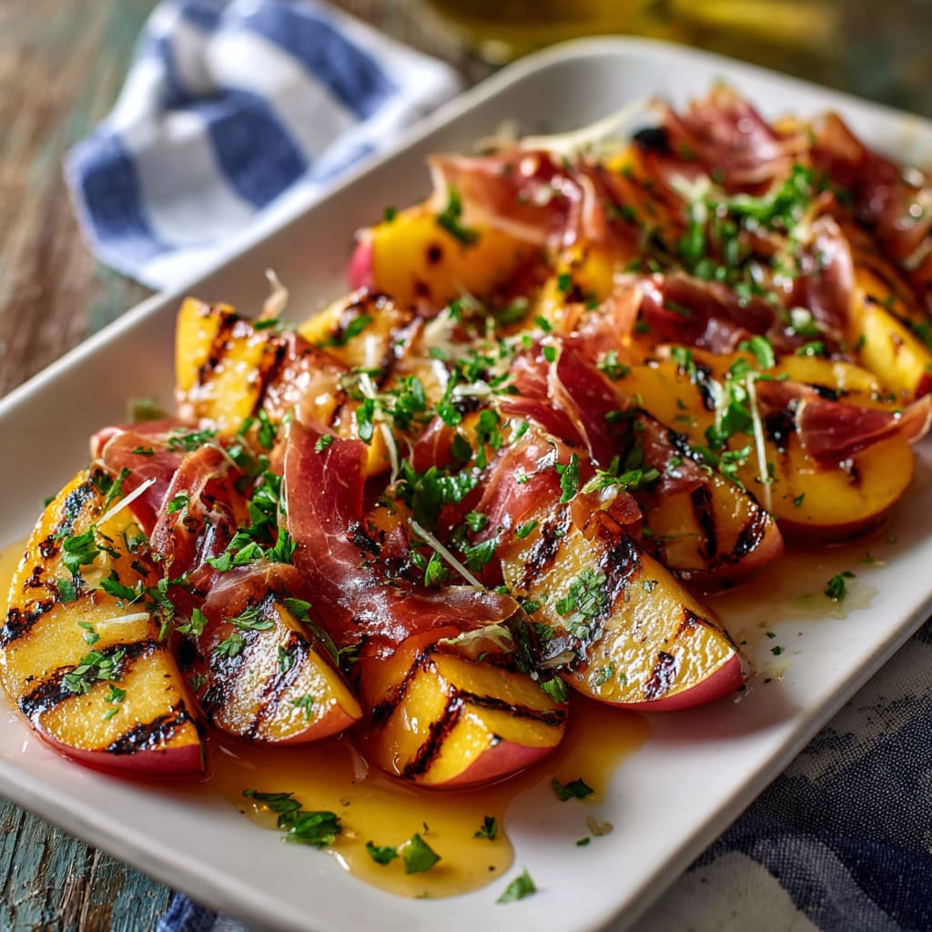 Grilled Apples with Prosciutto and Honey