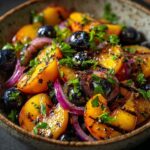 Grilled Peach Blueberry Salad