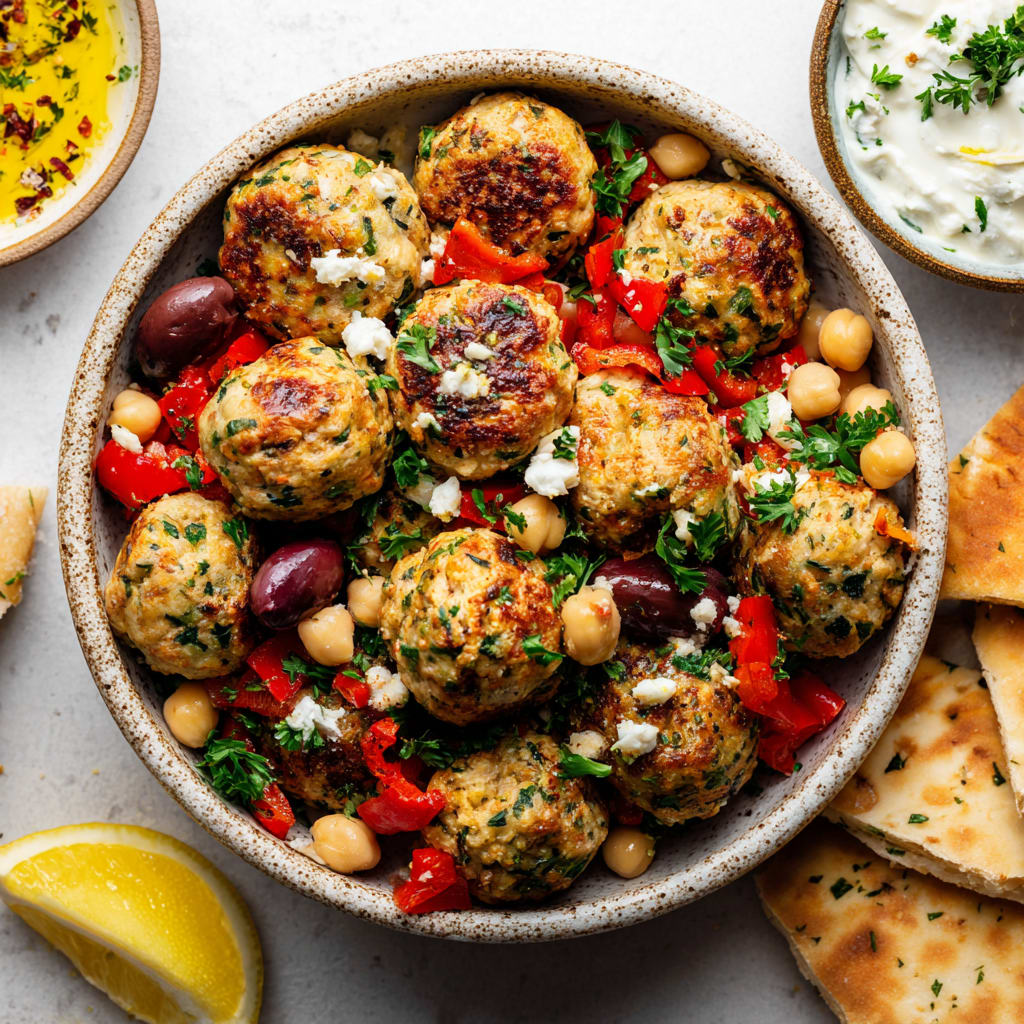 Mediterranean Chicken Meatballs Recipe