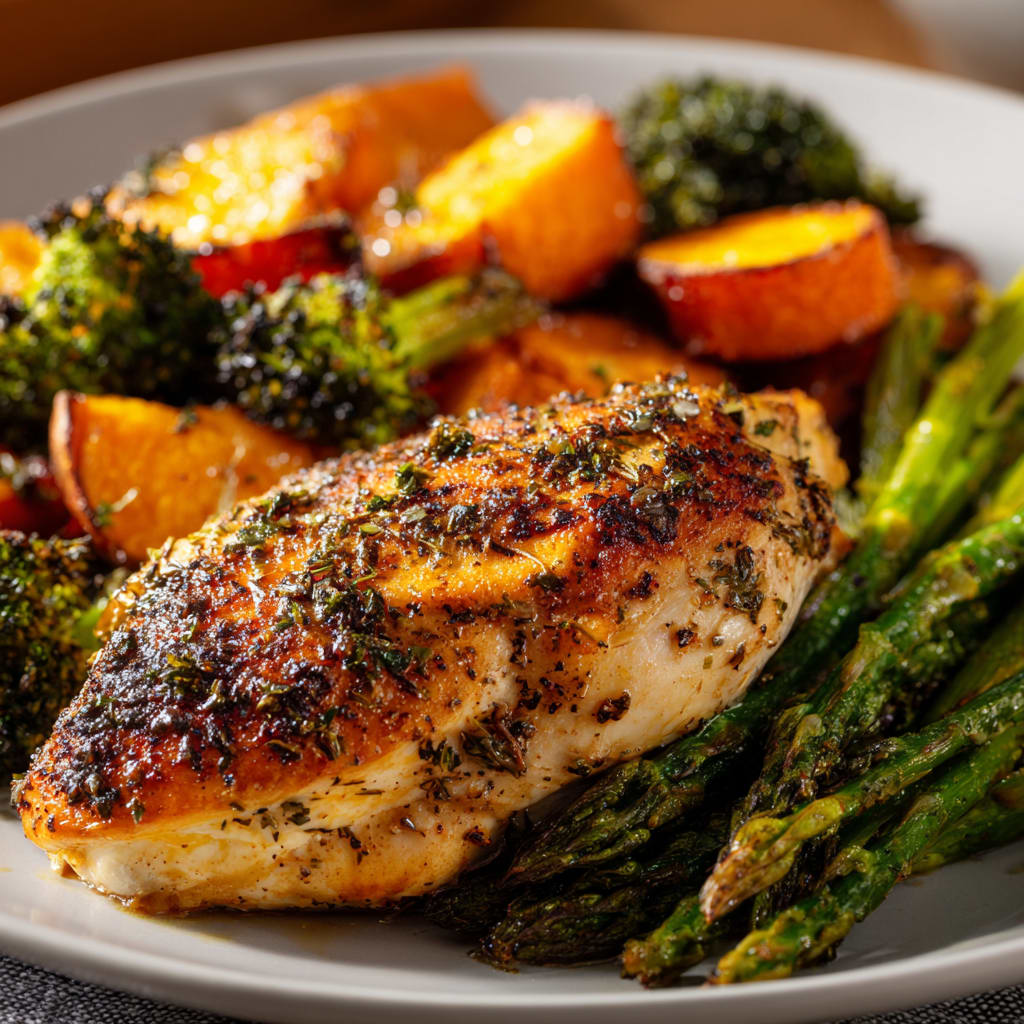 Sheet Pan Garlic Butter Chicken and Veggies